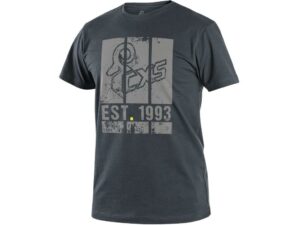 Tričko CXS WILDER, krátký rukáv, potisk CXS logo, tmavě šedá