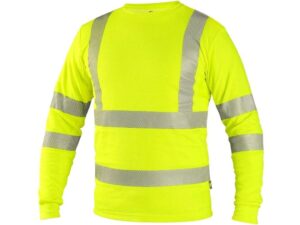 Tričko CXS OLDHAM, dlouhý rukáv, výstražné, pánské