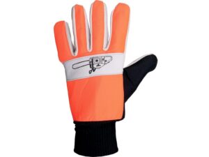 Rukavice CXS TEMA, kombinované, s potiskem pily, celokožené, vel. 10