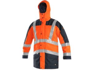 Bunda CXS LONDON, výstražná, 5 V 1, pánská, oranžovo-modrá