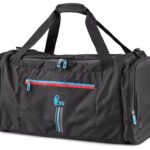 Taška CXS LEONIS, 60x30x30 cm, černá s modro/červenými doplňky