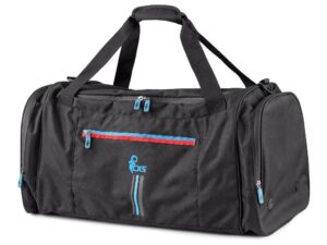 Taška CXS LEONIS, 60x30x30 cm, černá s modro/červenými doplňky