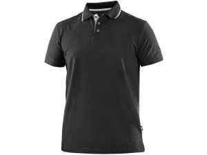 Polokošile CXS HENRY, pánské, krátký rukáv, černo-bílá
