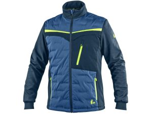 Bunda CXS NAOS, hybrid, pánská, modro-modrá, HV žluté doplňky