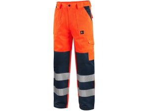 Kalhoty CXS NORWICH, výstražné, pánské, oranžovo - modré