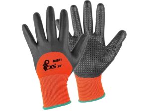 Rukavice CXS MISTI, máčené do 3/4 v nitrilu, blistr