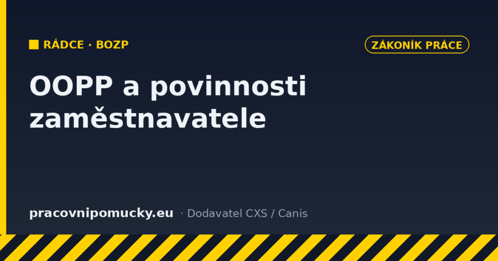 OOPP a povinnosti zaměstnavatele