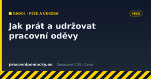 Údržba a praní pracovních oděvů